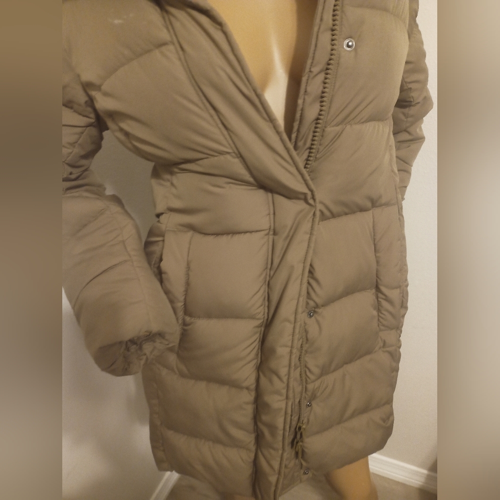 H&M Tan Puffer Winter Coat - Picture 3 of 7